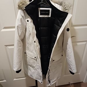 Andrew Marc women's white Hooded coat LG